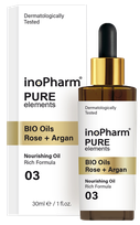 INOPHARM Bio Oils Rose + Argan veido aliejus, 30 ml