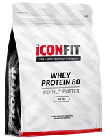 ICONFIT Whey Protein 80 - Peanut-Butter milteliai, 1000 g