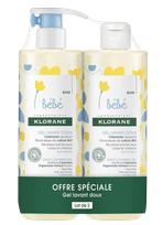 KLORANE Bebe Gentle Cleansing (500 ml) valomasis gelis, 2 vnt.