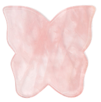 CRYSTALLOVE GuaSha Rose Quartz Butterfly masažo plokštelė, 1 vnt.