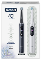 ORAL-B iO8 Duo Black + White elektrinis dantų šepetėlis, 2 vnt.