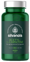 SILVANOLS Premium Acetyl-L-Carnitine kapsulės, 120 vnt.