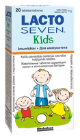 LACTO SEVEN Kids kramtomosios tabletės, 20 vnt.