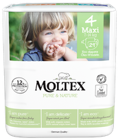 MOLTEX Pure & Nature 4 Maxi sauskelnės, 29 vnt.