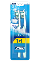 ORAL-B 3D White 40 Medium dantų šepetėlis, 2 vnt.