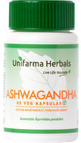 UNIFARMA HERBALS Ashwagandha kapsulės, 60 vnt.