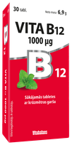 VITABALANS Vita B12 1000 µg čiulpiamosios pastilės, 30 vnt.