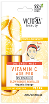 VICTORIA BEAUTY Age Pro Vitamin C lakštinė veido kaukė, 20 ml