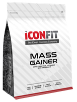 ICONFIT Mass Gainer - Strawberry milteliai, 1500 g