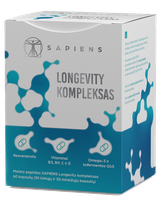 SAPIENS Longevity Complex kapsulės, 60 vnt.