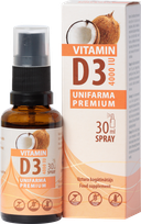 UNIFARMA PREMIUM D3 vitaminas 4000 SV purškalas, 30