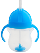 MUNCHKIN 6m+, Blue, su rankenom puodeliai su šiaudeliu, 207 ml