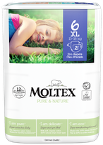 MOLTEX Pure & Nature 6 XL sauskelnės, 21 vnt.