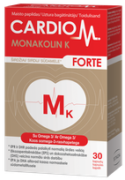 CARDIOM Monokolin, širdies veiklai ir cholesterolio kontrolei kapsulės, 30 vnt.