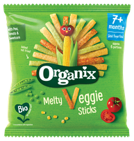ORGANIX bio su daržovėmis, 7M lazdelės, 15 g
