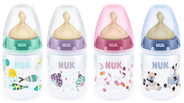 NUK su minkštu lateksiniu čiulptuku buteliukas, 1 vnt.