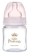 CANPOL BABIES Anti-colic PP Easy Start Royal Baby rožinis buteliukas, 120 ml