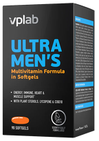 VPLAB Ultra Men's Sport Multivitamin minkštos gelio kapsulės, 90 vnt.