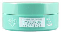 VICTORIA BEAUTY Hyaluron Hydra Shot su niacinamidu ir žaliąja arbata paakių pagalvėlės, 60 vnt.