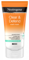 NEUTROGENA Clear&Defend 2in1 Wash-Mask prausiklis, 150 ml
