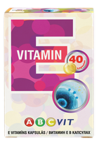 ABC VIT E Vitamin kapsulės, 40 vnt.