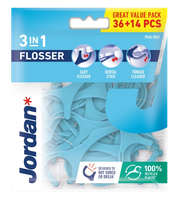 JORDAN 3-in-1 Flosser dantų siūlas, 36 vnt.