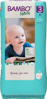BAMBO NATURE Nature M-3, 4-8 kg sauskelnės, 52 vnt.