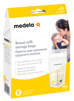 MEDELA  motinos pieno laikymo maišeliai, 25 vnt.