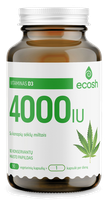 ECOSH Vitaminas D3 4000IU, su kanapių sėklų miltais kapsulės, 90 vnt.