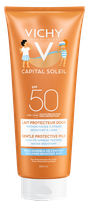 VICHY CAPITAL SOLEIL KIDS švelnus apsauginis vaikams skirtas  veido pienelis, 300 ml