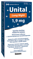 VITABALANS Unital Long Night 1,9 mg tabletės, 30 vnt.