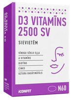 ICONFIT D3 Vitamin 2500 For Women kapsulės, 60 vnt.