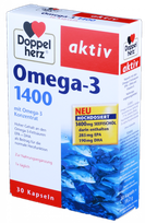 DOPPELHERZ Activ Omega-3 1400 mg tabletės, 30 vnt.