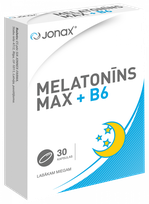 JONAX Melatoninas Max + B6 kapsulės, 30 vnt.