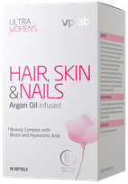 VPLAB HAIR SKIN & NAILS su argano aliejumi minkštos gelio kapsulės, 90 vnt.