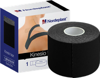 NORDEPLAST   juoda spalva, 5 cm x 5 m, N1 kineziologinė juosta, 1 vnt.