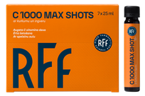 RFF C 1000 MAX SHOTS didelė vitamino C dozė 7x25 ml  buteliukai, 7 vnt.