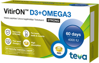 VITIRON D3 + Omega3 Strong kapsulės, 60 vnt.