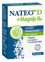 NATEO Nateo D + Magnis B6 kapsulės, 40 vnt.