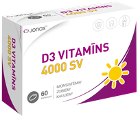 JONAX vitaminas D3 4000SV kapsulės, 60 vnt.