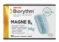 BIORYTHM MAGNE B6 (prailginto veikimo Magnis su B6) kapsulės, 30 vnt.