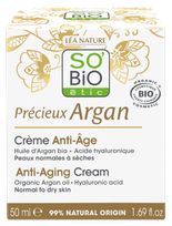 SO BIO ETIC su ekologišku argano aliejumi, dieninis veido kremas, 50 ml