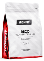 ICONFIT RECO braškių skonio milteliai, 1000 g