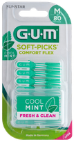 GUM Soft-Picks Comfort Flex, Medium Mint tarpdančių šepetėlis, 80 vnt.
