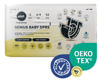 GEGE Genius Baby DPRS (4-9 kg) Midi 3 sauskelnės, 52 vnt.