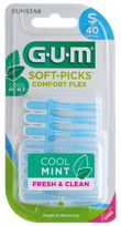 GUM Soft-Pick Comfort Flex, mažas tarpdančių šepetėlis, 40 vnt.