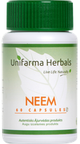 UNIFARMA HERBALS Neem kapsulės, 60 vnt.