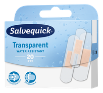 SALVEQUICK permatomi tvarstis, 20 vnt.