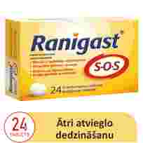 RANIGAST    SOS virškinimo sistemai kramtomosios tabletės, 24 vnt.