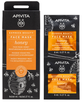 APIVITA Express Beauty With Honey (8 ml) veido kaukė, 2 vnt.